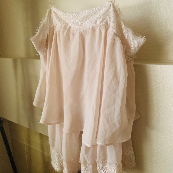 Lace Plush Layered Tank Top-Size: X-Small - Picture 3 of 6
